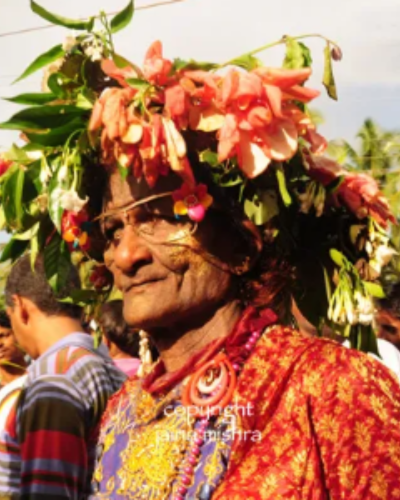 Man wearing ‘kopel’ during São João Festival Image