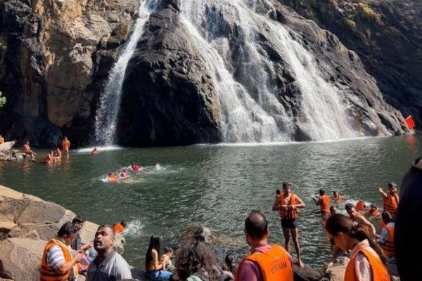 Trekking and Hiking at Dudhsagar Waterfalls, South Goa