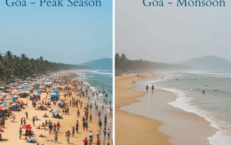 Goa in Peak Season vs Off Season