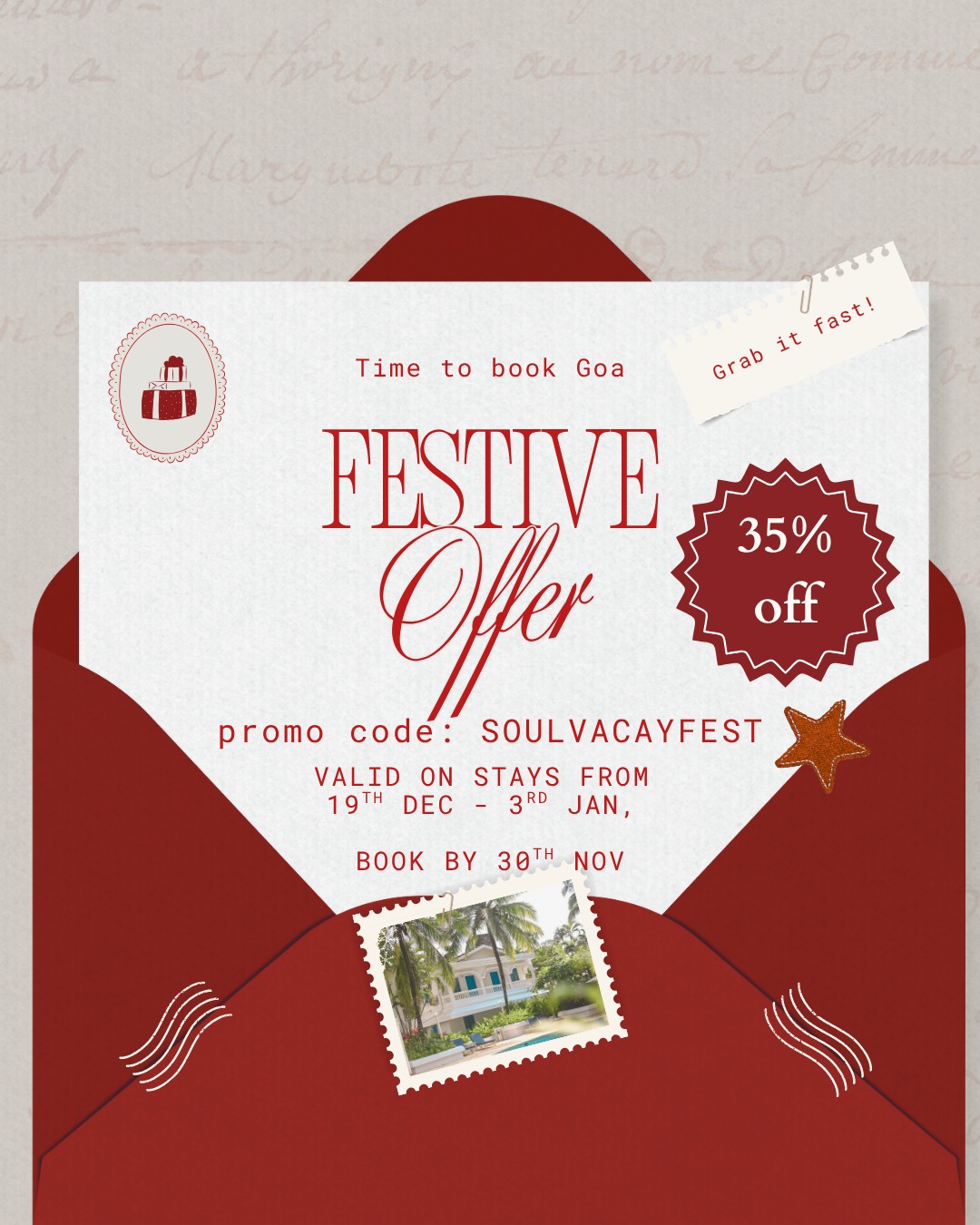 Best Deals on Goa Resorts for Christmas & New Year at Soul Vacation